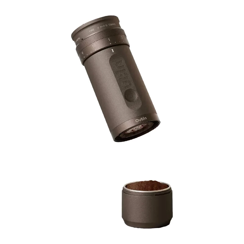 OutIn Fino molinillo de café eléctrico portátil, Tundra Brown