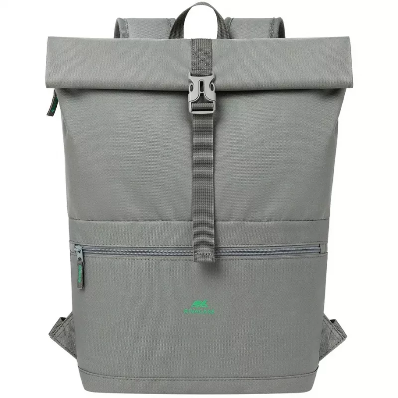 Mochila urbana Rivacase Gremio gris poliéster rPET 280x135x430mm