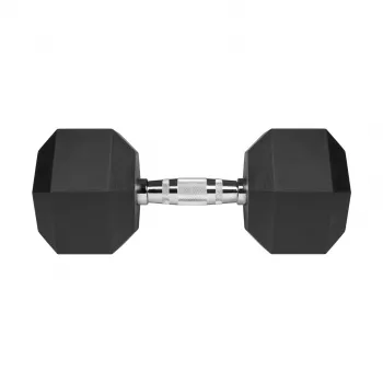 Mancuerna de hierro fundido con recubrimiento de goma HEX 20 kg REBEL ACTIVE