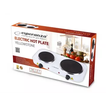 Esperanza EKH014W cocina eléctrica 2 zonas de cocción blanca