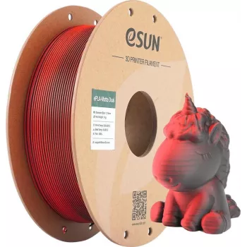 PLA MATTE DUAL 1,75 mm ROJO NEGRO 1 kg ESUN 3D-FILAMENT (PLA-MTD175B-BR1P1)