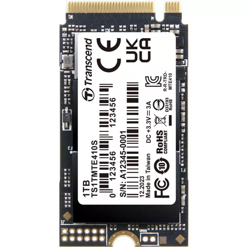 Unidad SSD Transcend 1 TB M.2 PCI Express 4.0 NVMe 3D NAND TS1TMTE410S