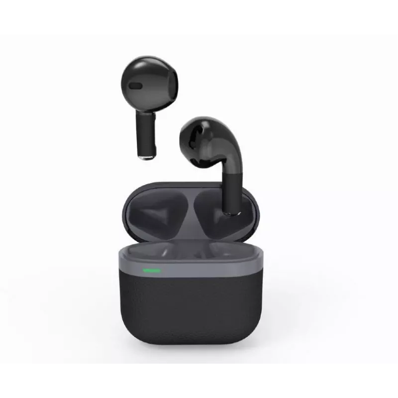 Auriculares Bluetooth GEMBIRD TWS-02-BK, In-Ear TWS, negro/gris, hasta 5 h de reproducción, micrófono integrado, estuche de carga