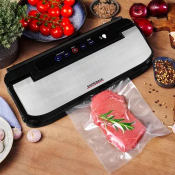 Envasadora al vacío Gastroback Design Basic 800 mbar negra acero inoxidable