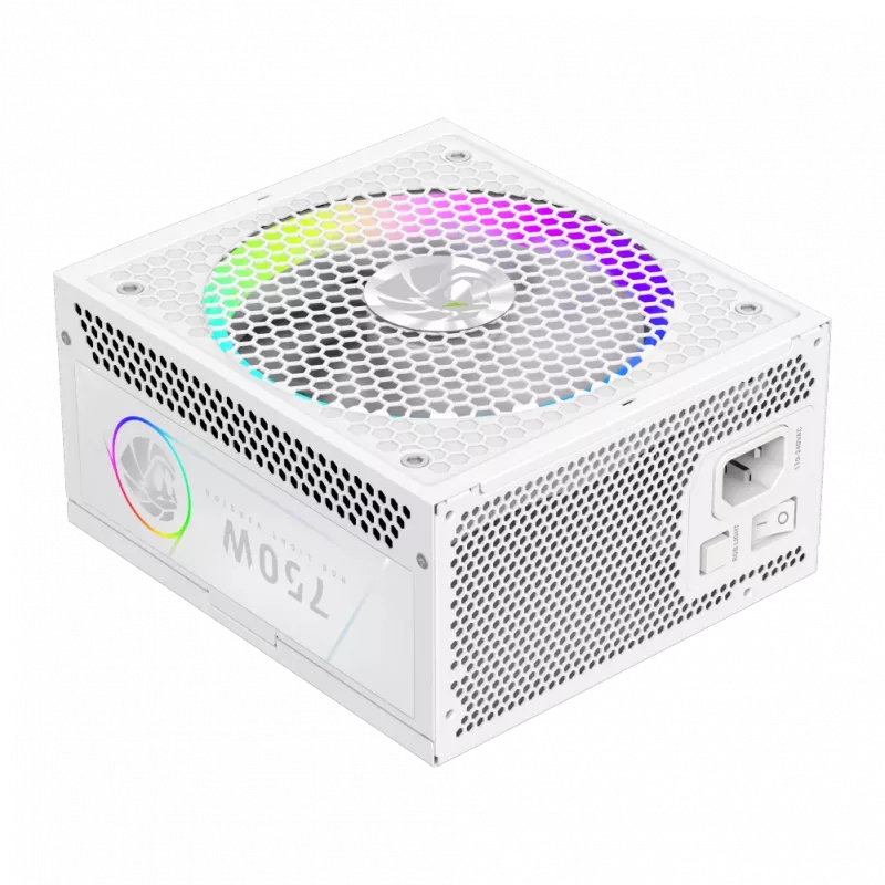 Gamemax fuente de alimentación, 80 PLUS, Gold | RGB 750G WH | 750 W