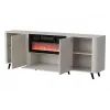 Cómoda Cama Meble Volare 200 x 39 x 75 cm, acabado cashmere, cuerpo de aglomerado, chimenea integrada