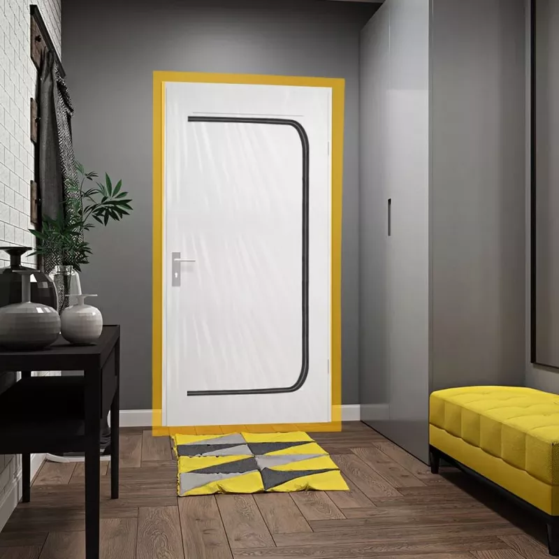 Puerta antipolvo para reformas, cortina antipolvo 220X110 puerta