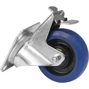 Rueda de transporte Roadinger RD-100B 100 mm azul con freno