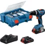 Atornillador de impacto a batería Bosch GSB 18V-65 con 2 baterías de 4,0 Ah y L-Case