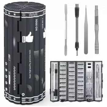 Set de destornilladores de precisión Extralink EX.21465 — kit magnético de 128 en 1 puntas