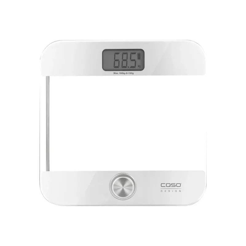 Báscula de baño electrónica Caso Body Energy Ecostyle 03416 — máx. 180 kg, precisión 100 g, blanca/gris