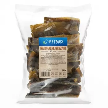 Snacks para perros PETMEX piel de jabalí 500 g – snacks masticables naturales sin cereales, sabor a caza, proteína 88,2 %, grasa 4,1 %