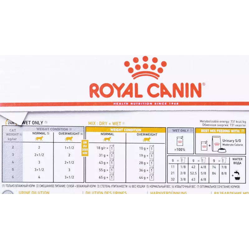 ROYAL CANIN Urinary S/O Moderate Calorie – comida húmeda para gatos – 12 x 85 g