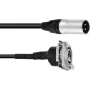 Cable de conexión XLR PSSO 1 m – conector macho XLR a conector hembra XLR, negro