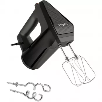 Batidora de mano KRUPS GN6028 — 600 W, negra, batidora eléctrica de mano con varias velocidades