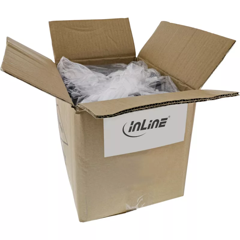 InLine cable USB 2.0 USB-C a A, negro, 1 m, pack a granel de 130 uds (B-35731)