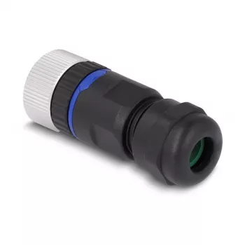 Conector M12 codificación A 8 polos conector hembra DeLOCK 60538 conexión por tornillo