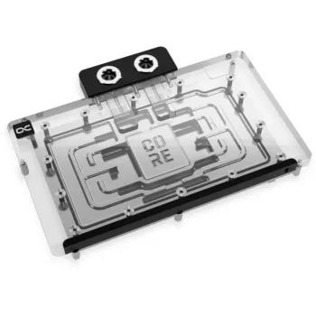 Backplate Alphacool 10259 aluminio cromo cobre negro 153,3 mm