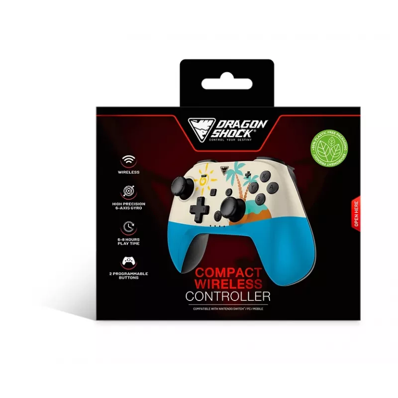 Dragonshock PopTop Compact - Mando - Nintendo Switch - Botón Atrás - D-Pad - Botón Home - Botón Reset - Inalámbrico - Bluetooth - USB Type-C (D