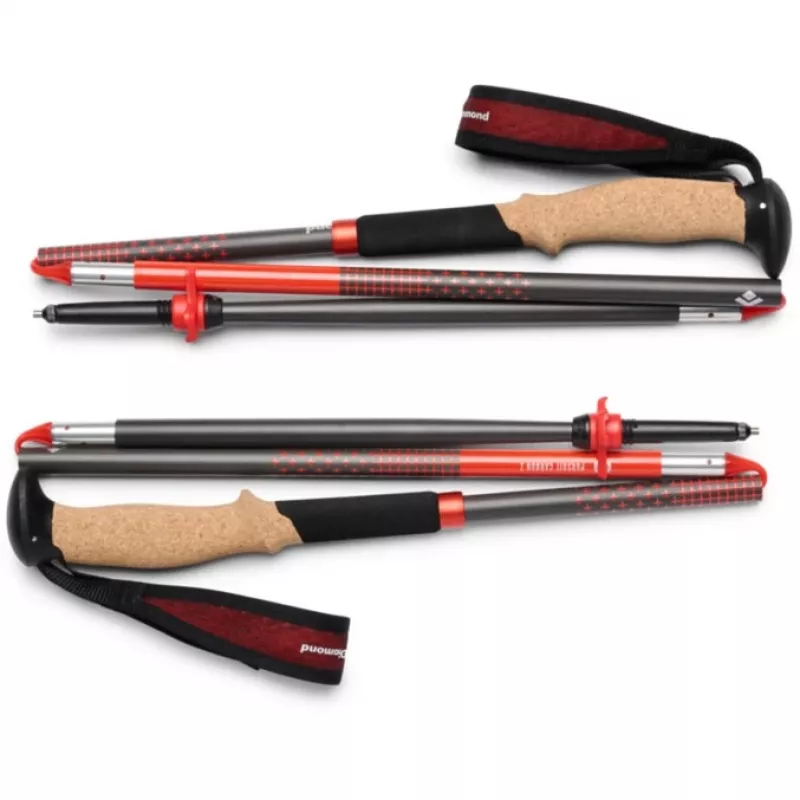Bastones de trekking Pursuit Carbon Z, máquina de fitness antracita/naranja, 1 par, 110 cm