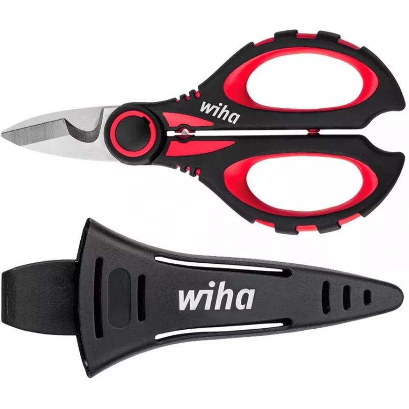Wiha 41923 tijeras de electricista con función de crimpado