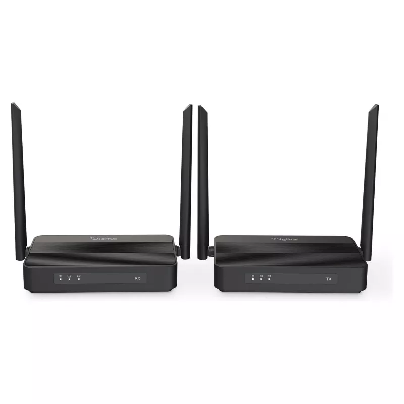 Set extensor HDMI KVM inalámbrico DIGITUS DS-55360 — transmisor y receptor, inalámbrico, 100 m, 4K/60 Hz, HDMI, USB-A/USB-C