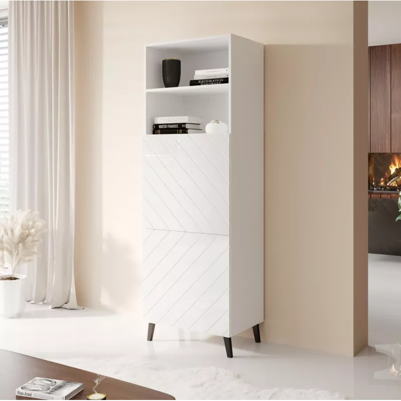 Armario ABETO 60x40x176.5 cm blanco/blanco brillo