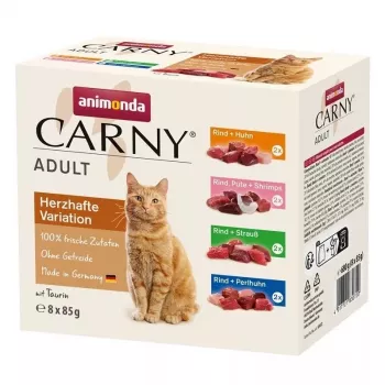 ANIMONDA Carny Adult Mix - comida húmeda para gatos - 8x85g