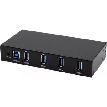 EXSYS EX-11234HMS hub de interfaz USB 3.2 Gen 1 (3.1 Gen 1) Type-B 5000 Mbit/s negro (EX-11234HMS)