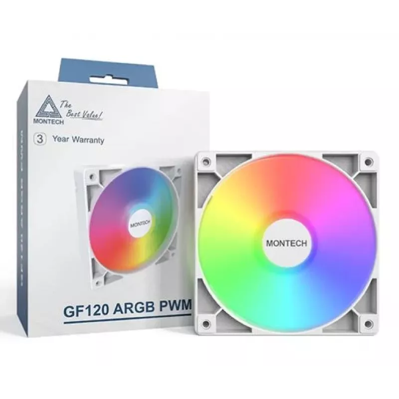 Montech GF120 V2 ARGB módulo ventilador para caja de ordenador 12 cm blanco 3 uds.