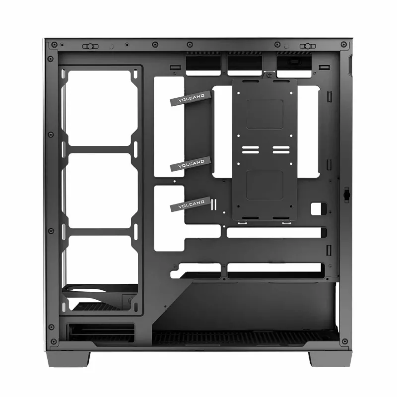 Caja de PC MODECOM Volcano Stellar NF ATX Midi Tower, cristal templado, negra, compatible con ATX/micro ATX, GPU hasta 420 mm, disipador de CPU 175 mm