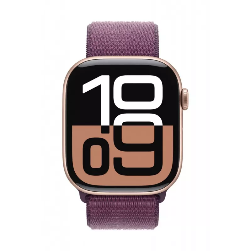Watch Series 10 GPS 42 mm Caja de aluminio oro rosa con Sport Loop ciruela