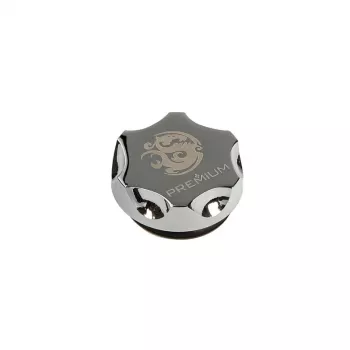 Tapón de cierre BitsPower BP-PRE-06 G1/4 plata brillante – racor de cierre premium