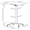 Mesa móvil para portátil MACLEAN MC-453W con regulación neumática de altura, altura máx. 109 cm