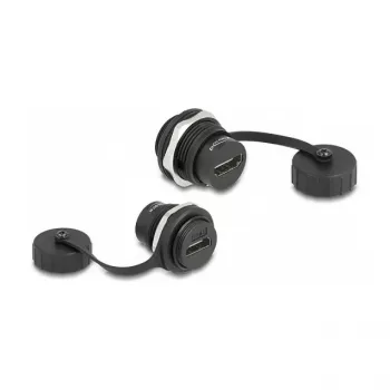 Conector empotrable DeLOCK HDMI-A IP67 impermeable antipolvo negro