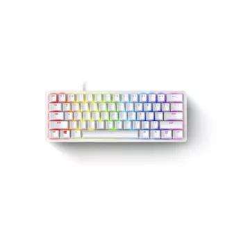 Teclado mecánico gaming Razer Huntsman Mini 60% blanco USB QWERTY US International interruptores ópticos