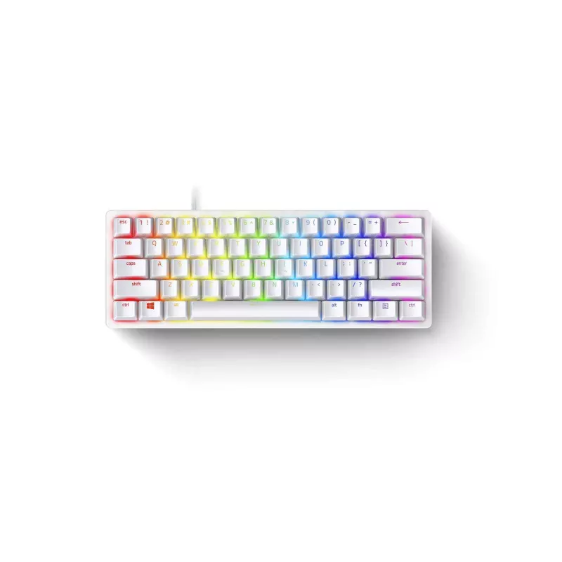 Teclado mecánico gaming Razer Huntsman Mini 60% blanco USB QWERTY US International interruptores ópticos