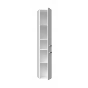 Armario de baño top e shop NEL II BIEL POŁ — de pie, 5 baldas, 310×300×1740 mm, blanco