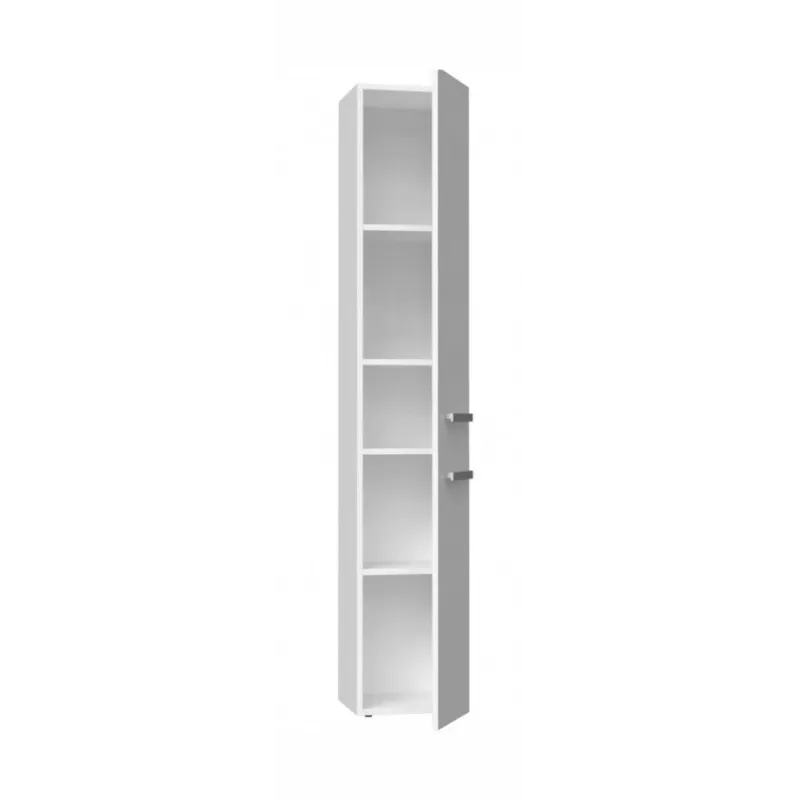 Armario de baño top e shop NEL II BIEL POŁ — de pie, 5 baldas, 310×300×1740 mm, blanco