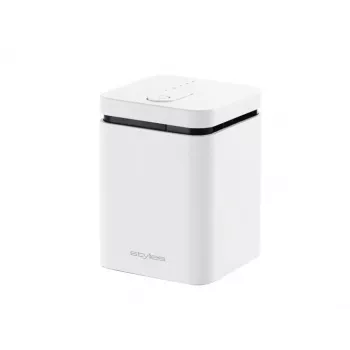 Difusor de aroma Stylies ELARA/WHITE — Difusor por evaporación, para estancias de hasta 25 m², temporizador de 2 h, AC/Batería/USB, 1,3 W, 74×74×100 mm