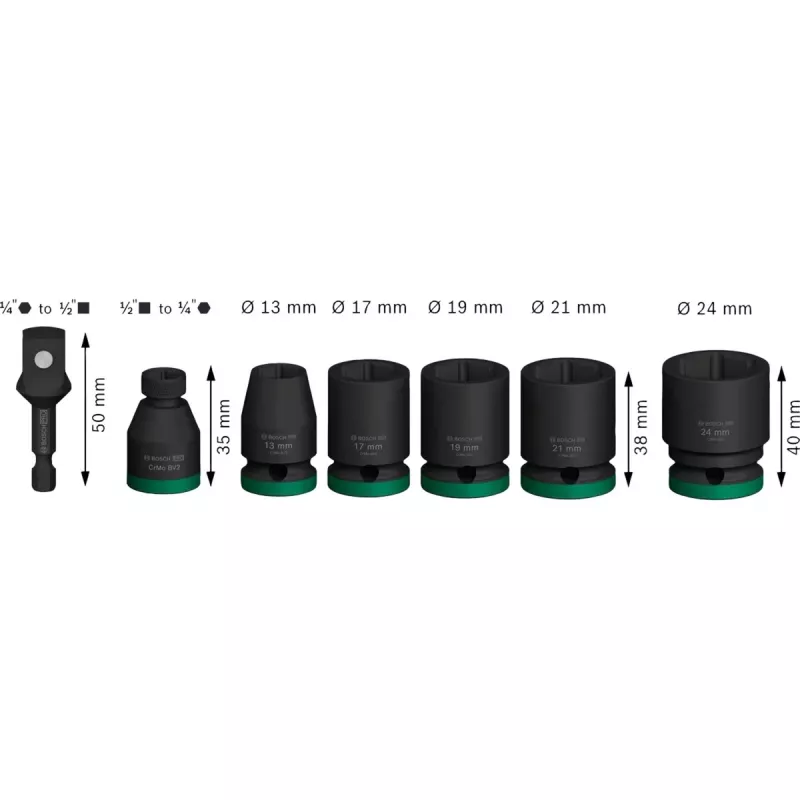 Set de vasos Bosch Powertools PRO 1/2