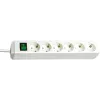 Brennenstuhl 1159520400 Regleta de enchufes 6 tomas 45° blanca con interruptor 3 m cable H05VV-F3G1,5 POS-Reiter (1159520400)