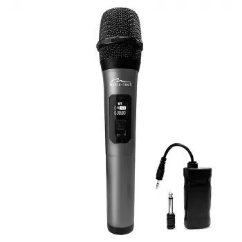 Micrófono de karaoke MEDIA-TECH MT398 Wireless, USB-C, a pilas, 20 m de alcance, negro
