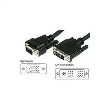 Cable DVI-I/VGA FullHD Wentronic Goobay, negro, 3 m - conector macho DVI-A (12+5 pines) > conector macho VGA (15 pines) (50991)