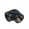 Alphacool HF conector en L G1/4 IG a G1/4 IG - Deep negro (17042)