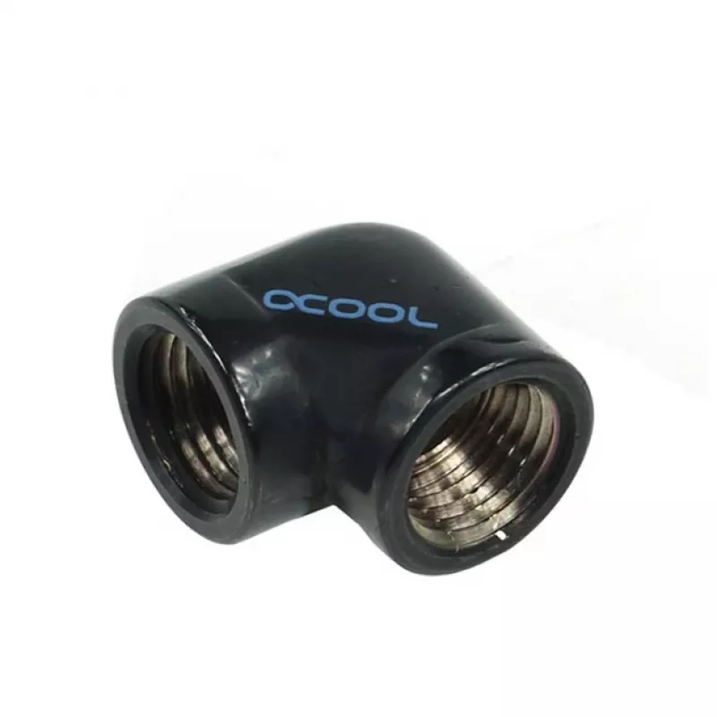 Alphacool HF conector en L G1/4 IG a G1/4 IG - Deep negro (17042)