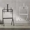 Soporte de TV MACLEAN MC-114 B soporte de suelo portátil para pantallas de 55–100 inch, carga máx. 120 kg, VESA 200x200–900x600, altura 115–152 cm, negro, estante