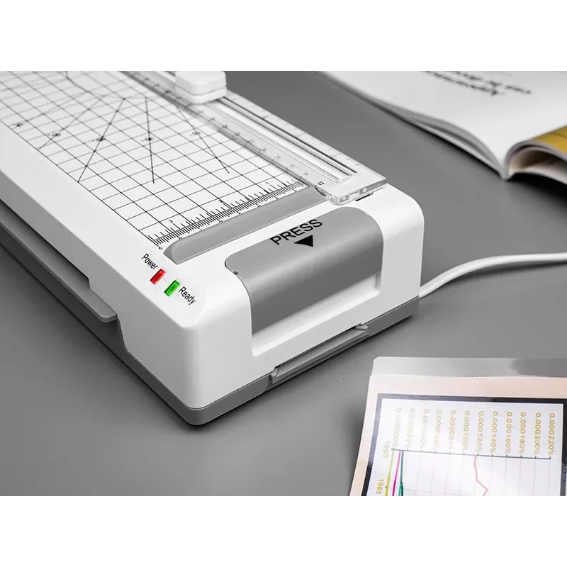 Plastificadora Tracer A4 TRL-7 todo en uno frío/caliente, blanco