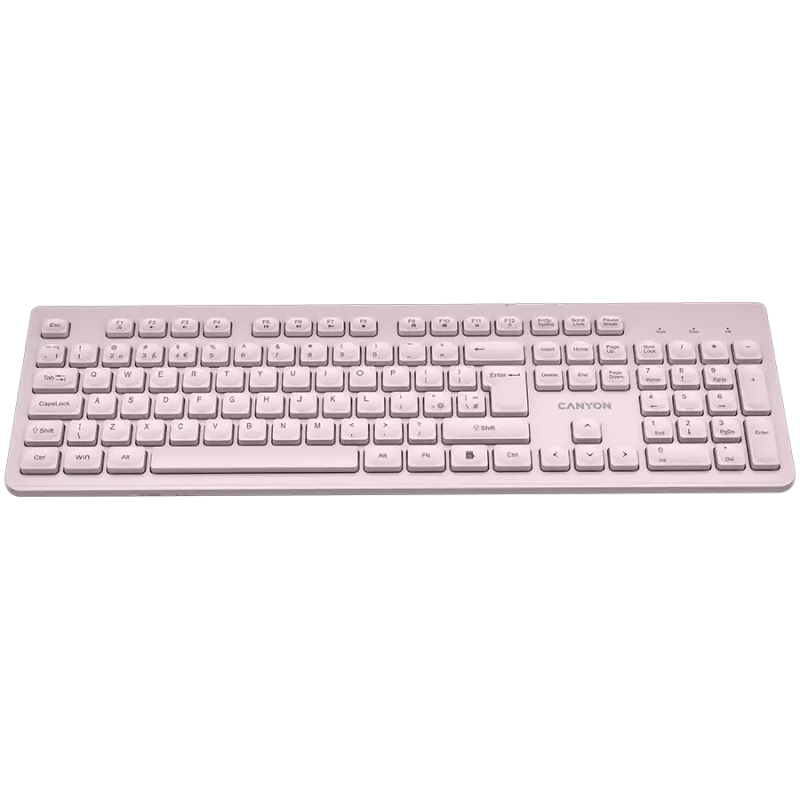 Teclado inalámbrico CANYON HKB-W01 – distribución UK/US, beige, funciona con pilas AAA