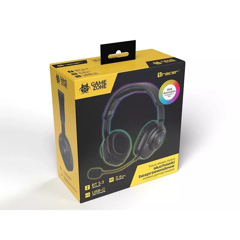 Tracer Auriculares GAMEZONE Mobile Hybrid BT+2.4G negro